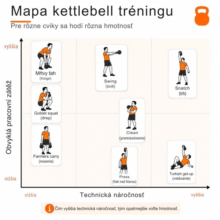 Mapa kettlebell tréningu Mapa kettlebell tréningu
