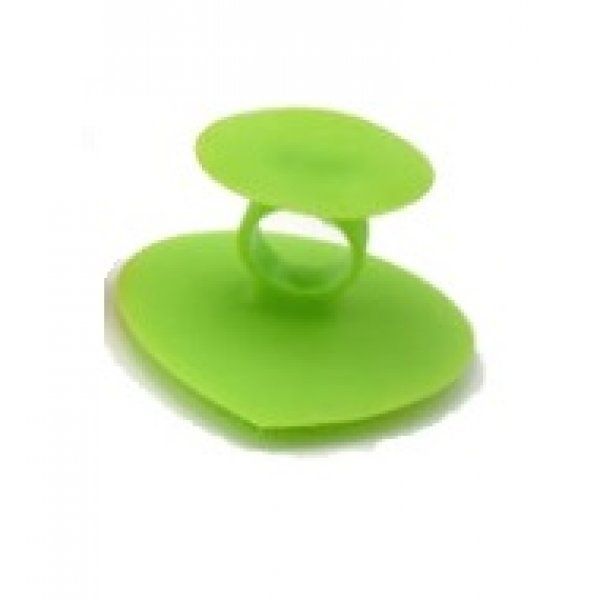 Silikonová houba na mytí a masáž obličeje - zelená