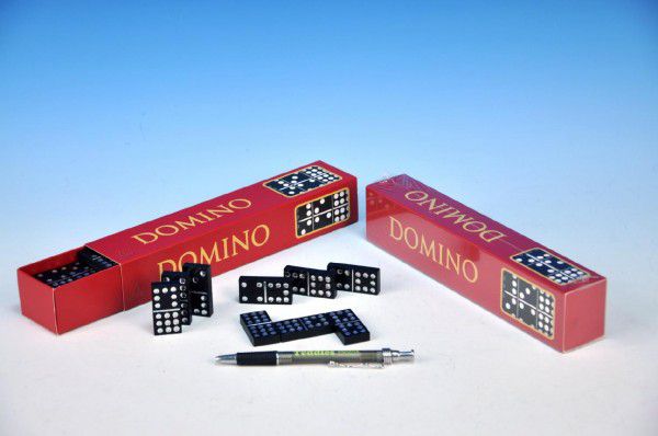 Domino společenská hra dřevo v krabičce 23,5x3,5x5cm