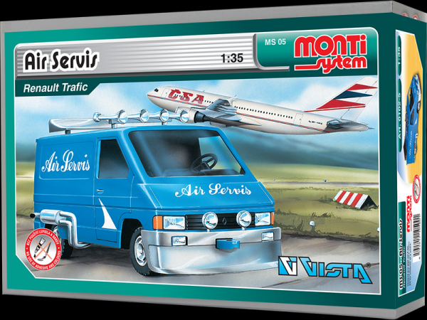 Monti 0Air Servis-Renault Trafic Stavebnica 1: 3 v krabici 22x15x6cm
