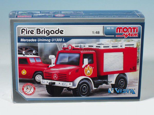Monti 16 Fire Brigade Mercedes Unimog Stavebnica 1: v krabici 22x15x6cm