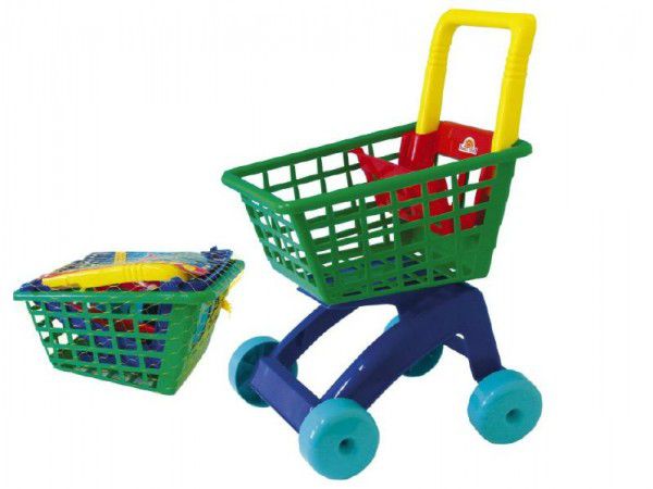 Detský nákupný vozík/košík, plastový, 31x59x40cm