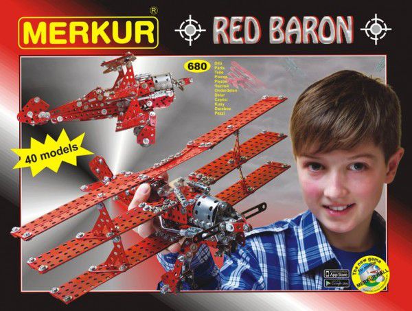 MERKUR Red Baron modelov 680ks v krabici 36x27cm