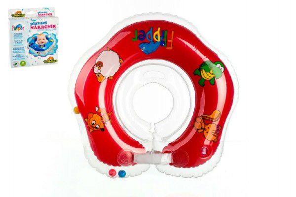 Plavací nákrčník Flipper/Kruh červený v krabici 17x20cm 0+