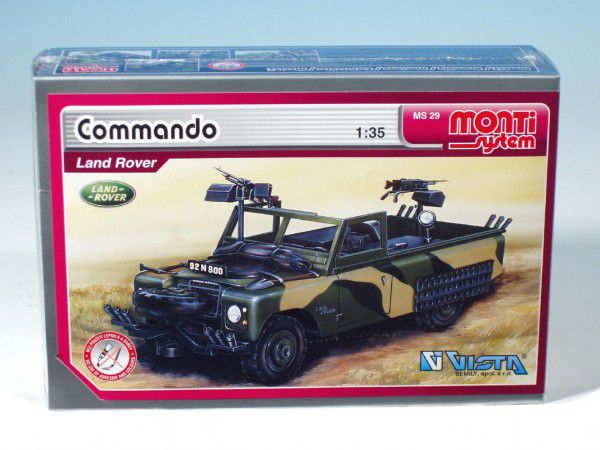 Stavebnice Monti 29 Commando Land Rover 1:35 v krabici 22x15x6cm