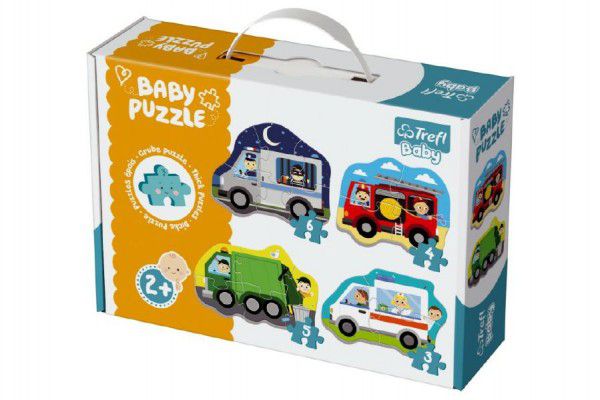 Puzzle baby dopravní prostředky 4ks v krabici 27x19x6cm 2+