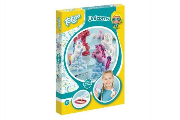 Egyszarvú gipszöntvényekből álló készlet doboz 18x27x3,5cm