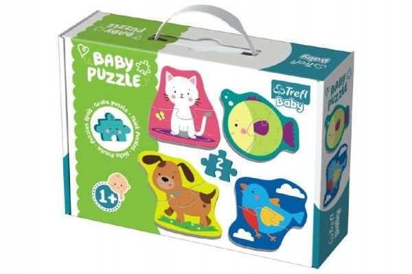 Puzzle baby Zvířátka 2ks v krabici 27x19x6cm 1+