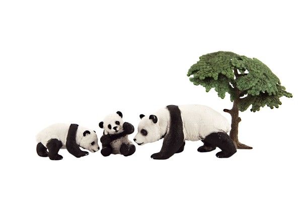 Obrázok Zvieratká safari ZOO panda 10 cm, plast, 4 ks