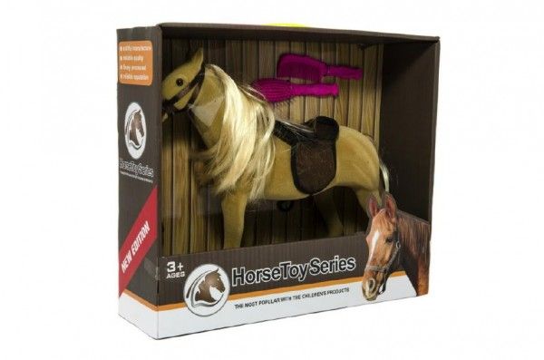 Kůň velký s doplňky fliška 38 cm v krabici 35 x 40 x 12 cm