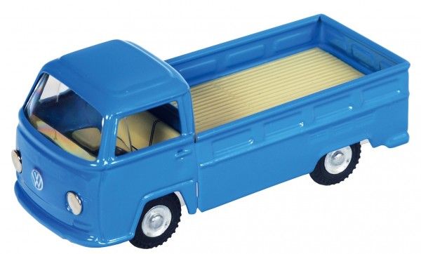 Dodávka VW T2 valník kov 12 cm modrý v krabičce Kovap