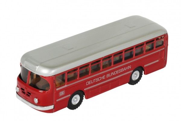 Autobus Deutsche Bundesbahn kov 19cm červený