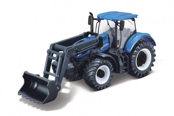 Levně Bburago Traktor s nakladače Fendt 1050 Vario/New Holland kov/plast 16cm 2 druhy