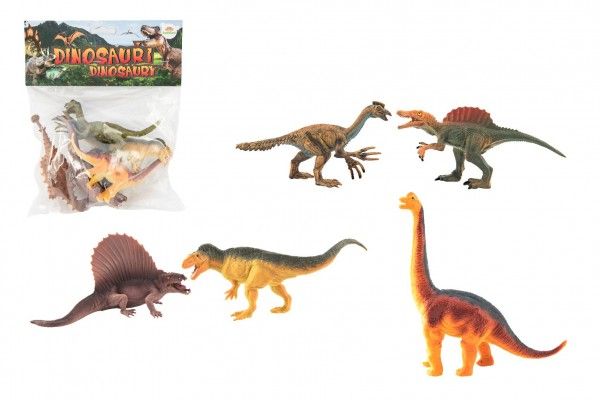 Dinosaurus plast 16 až 18 cm 5 ks v sáčku