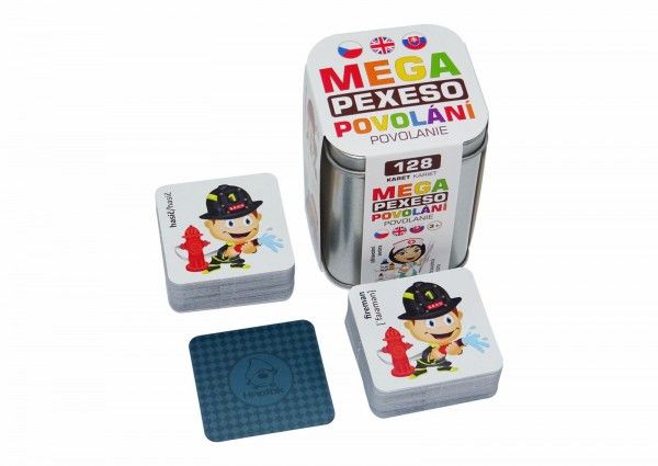 Mega Pexeso Povolání 128 karet v plechové krabičce Hmaťák