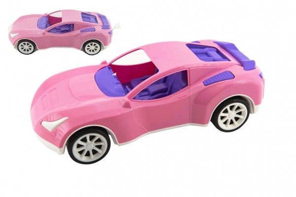 Auto sportovní pro holky růžové plast na volný chod