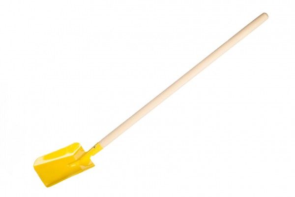 Lopata/Lopatka žlutá s násadou kov/dřevo 80 cm nářadí