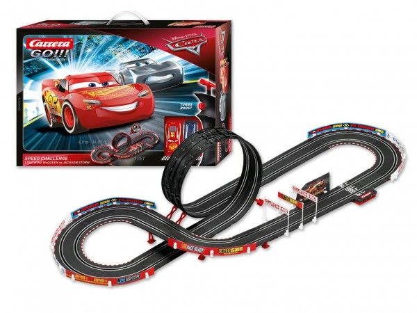 Autodráha Carrera GO!!! 62476 Auta/Cars-Speed Challenge 4,9m + 2 auta v krabici 58x40x10cm