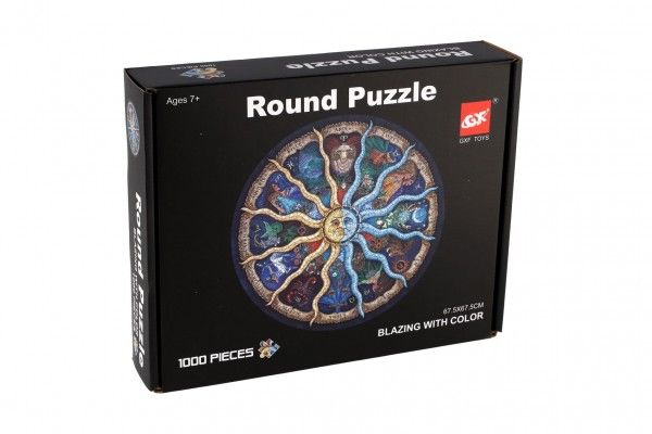 Puzzle kulaté Znamení zvěrokruhu 1000 dílků 67,5x67,5cm v krabici 26x21x5,5cm