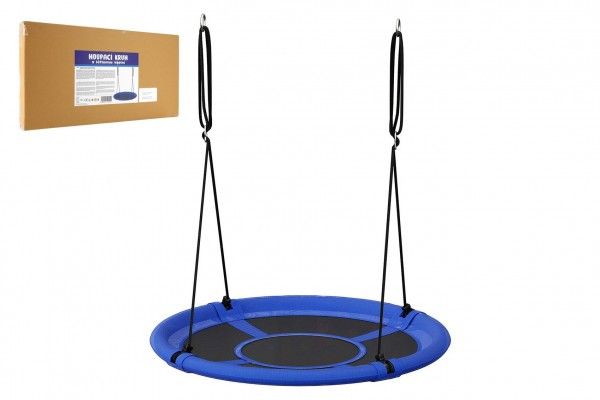 Houpací kruh modrý 100 cm látková výplň v krabici 73x37x7cm