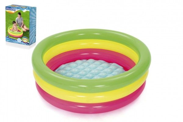 Dětský nafukovací bazén 70 x 24 cm, 3 komory, barevný