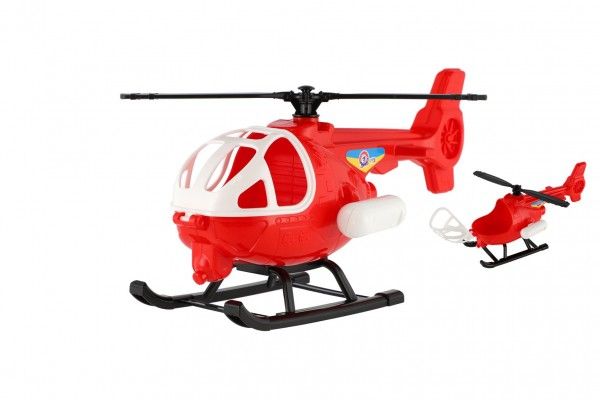 Vrtulník/helikoptéra 11 x 13 x 25 cm, plast, červený