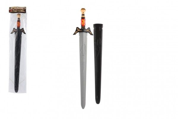 Meč rytířský s pouzdrem, plast, 70 cm