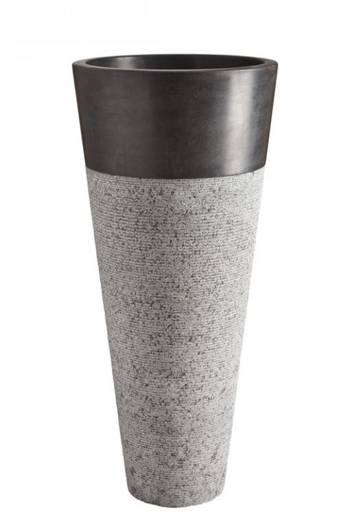 Indera Pedestal Hammered Black 57079 Volně stojící kamenné umyvadlo