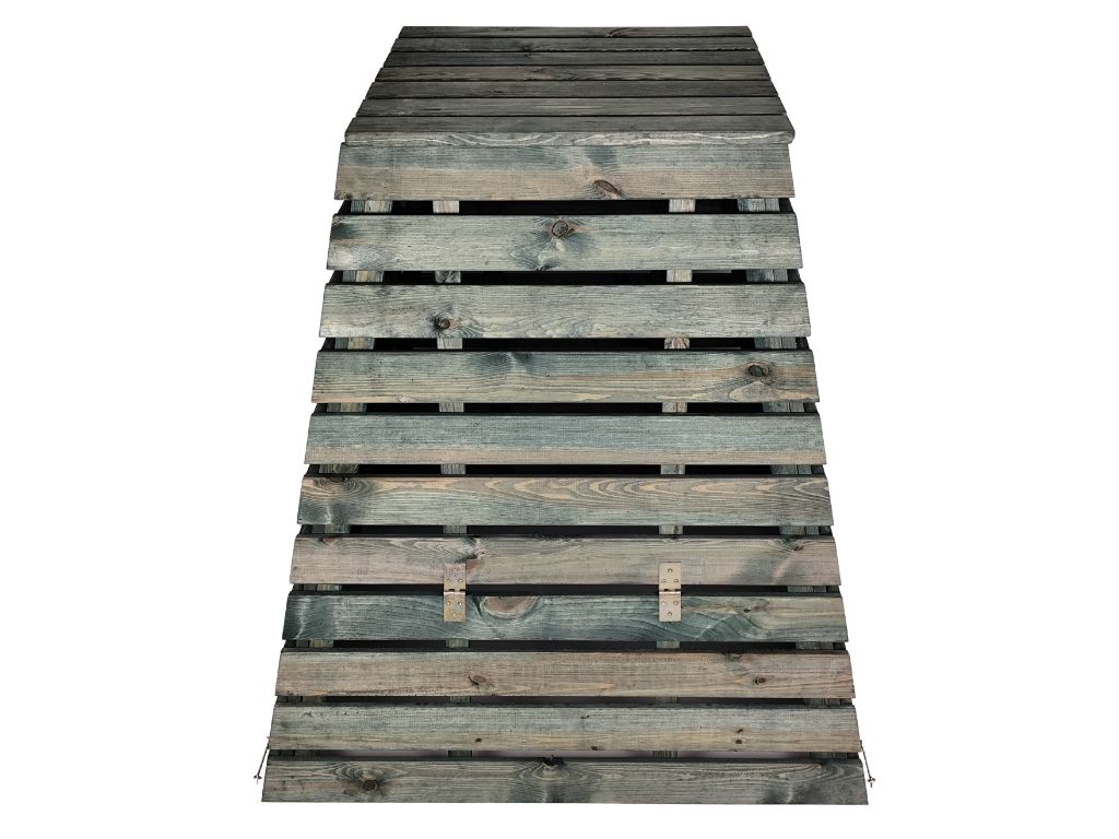Dřevěný kompostér 800 L pyramida - česká výroba, zelený