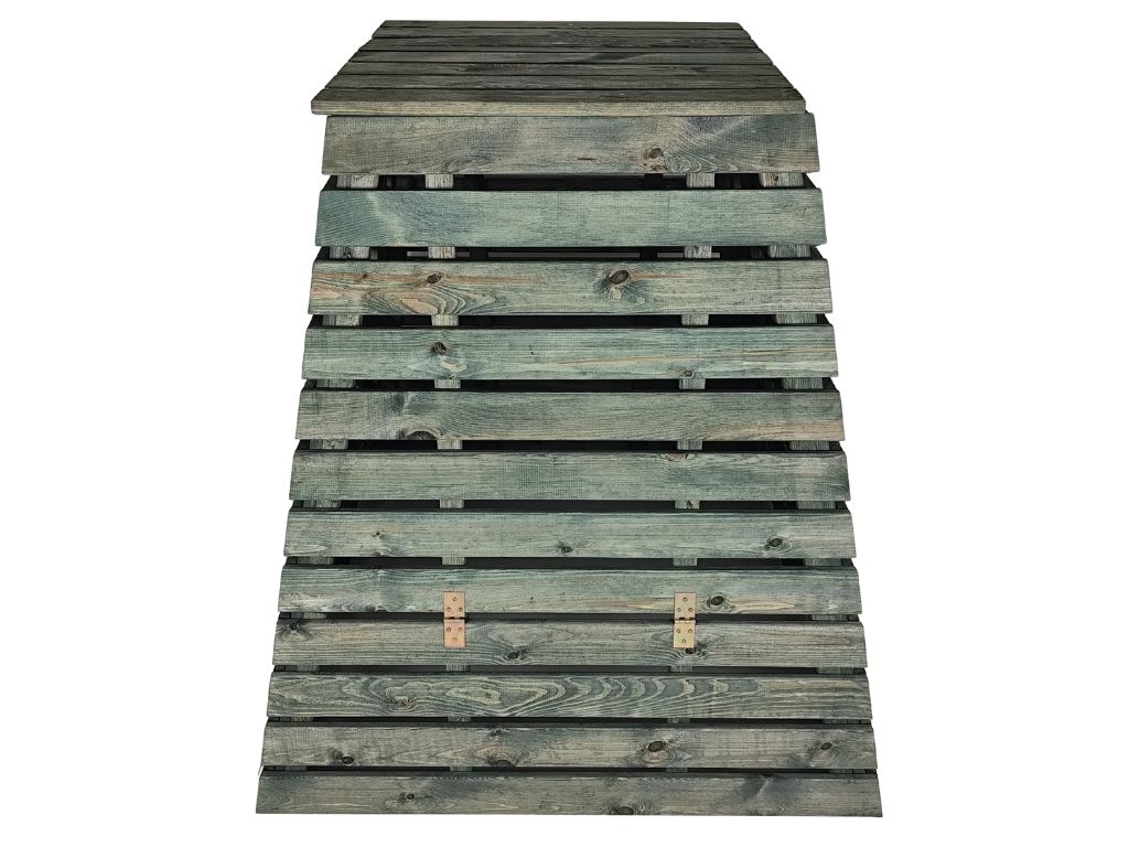 Dřevěný kompostér 1040 L pyramida, zelený