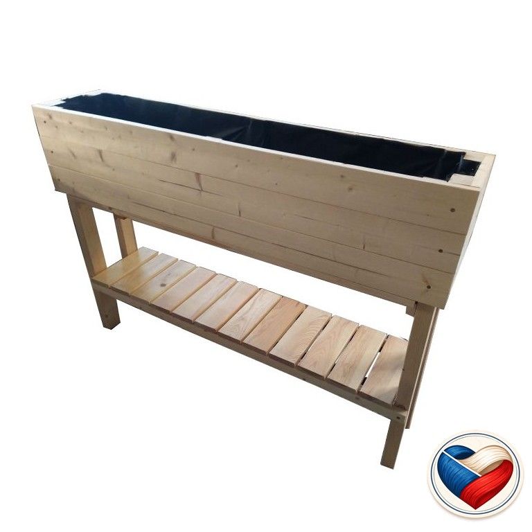 Záhon na vysokých nohách, 124 x 26 x 87 cm