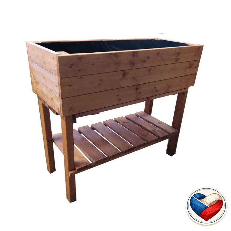 Záhon na vysokých nohách s náterom, 985 x 410 x 870 mm