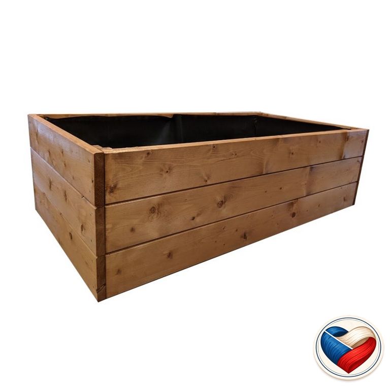 Drevený vyvýšený záhon 136 x 78 x 42 cm
