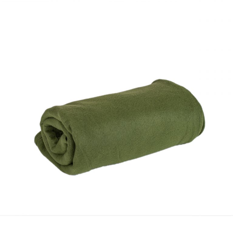 Jahu Fleece deka uni zelená khaki 150x200