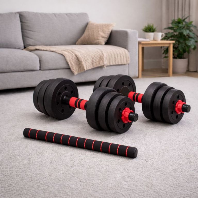 Nakládací činky 2v1 – jednoruční i obouruční, 20 kg