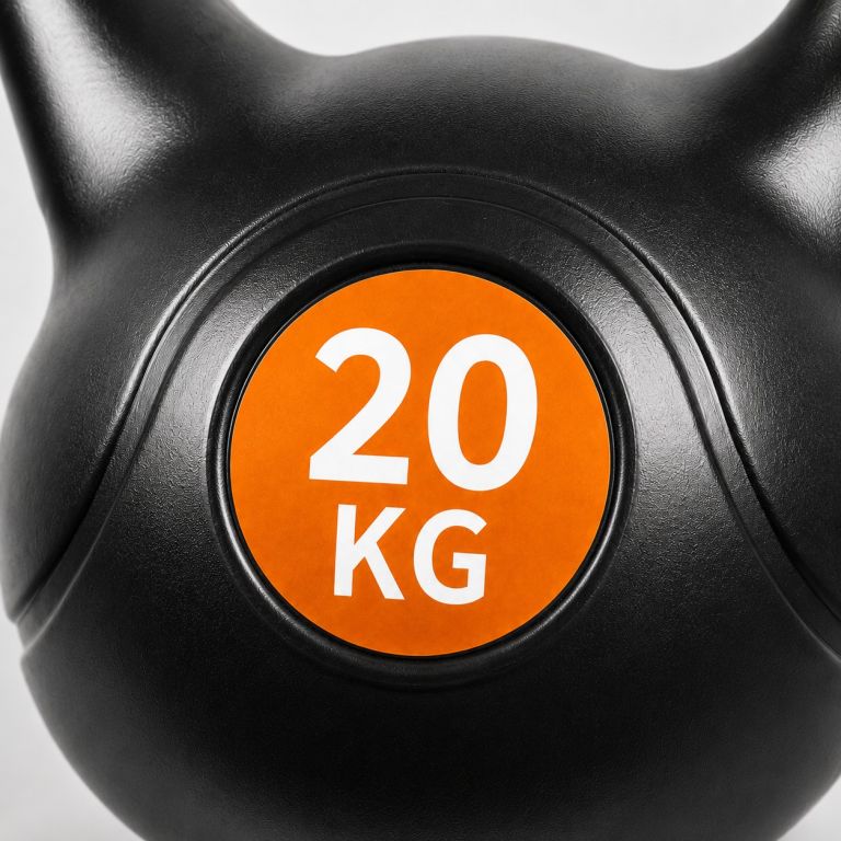 Kettlebell 20 kg plastový s cementovou výplňou
