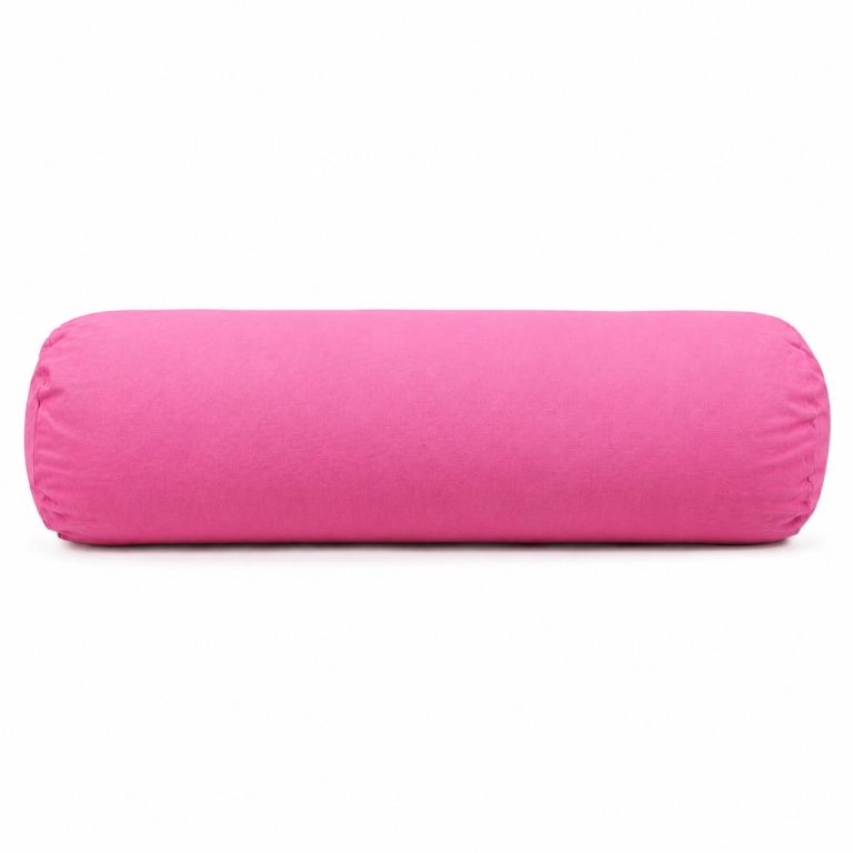 Bolster na jogu valec, ružový, 60 × 20 cm