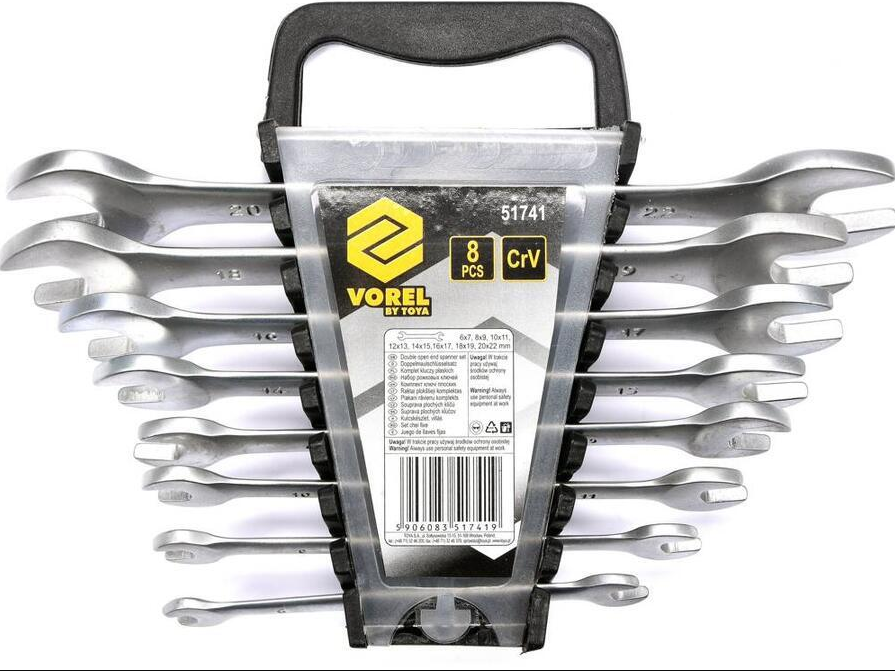 Sada klíčů plochých 6 - 22 mm, 8 ks