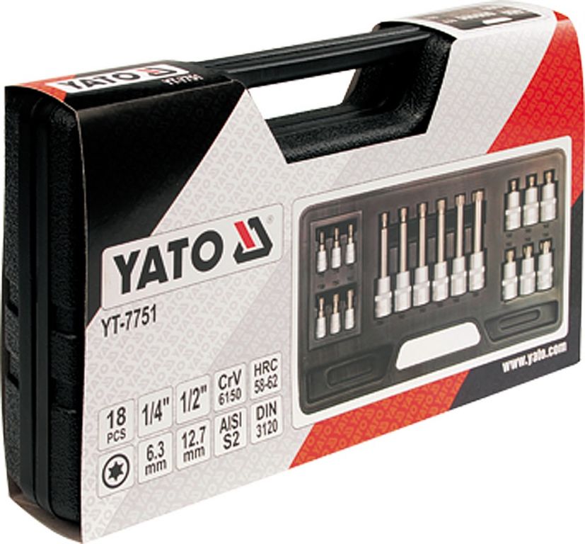 Yato Bity sada 18 ks TORX T10-T60mm