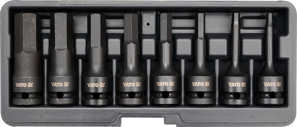 Yato Sada nástavců 1/2" rázové 8 ks H6-H19 imbus CrMo