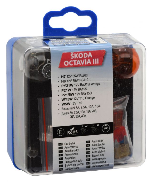 Cutia cu becuri de serviciu SKODA OCTAVIA III H7+H8
