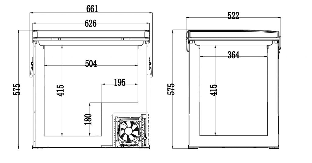 Chladiaci box BIG FRIDGE kompresor - 60 L 230/24/12V -20 °C