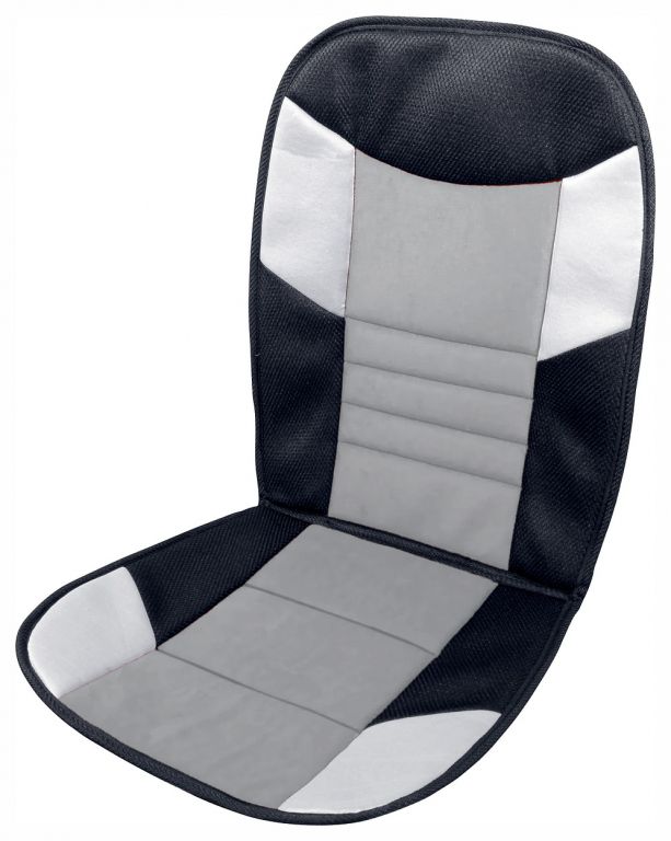 Poťah sedadla Tetris - 46 x 102 cm, čierno / šedý