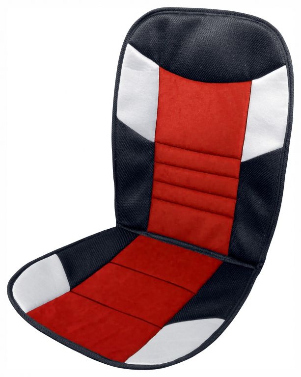 Potah sedadla Tetris - 46 x 102 cm, černo/červený