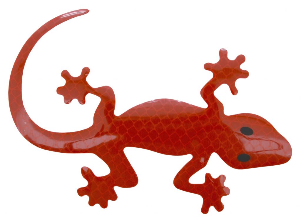 Samolepiaca dekorácia Gecko - červená