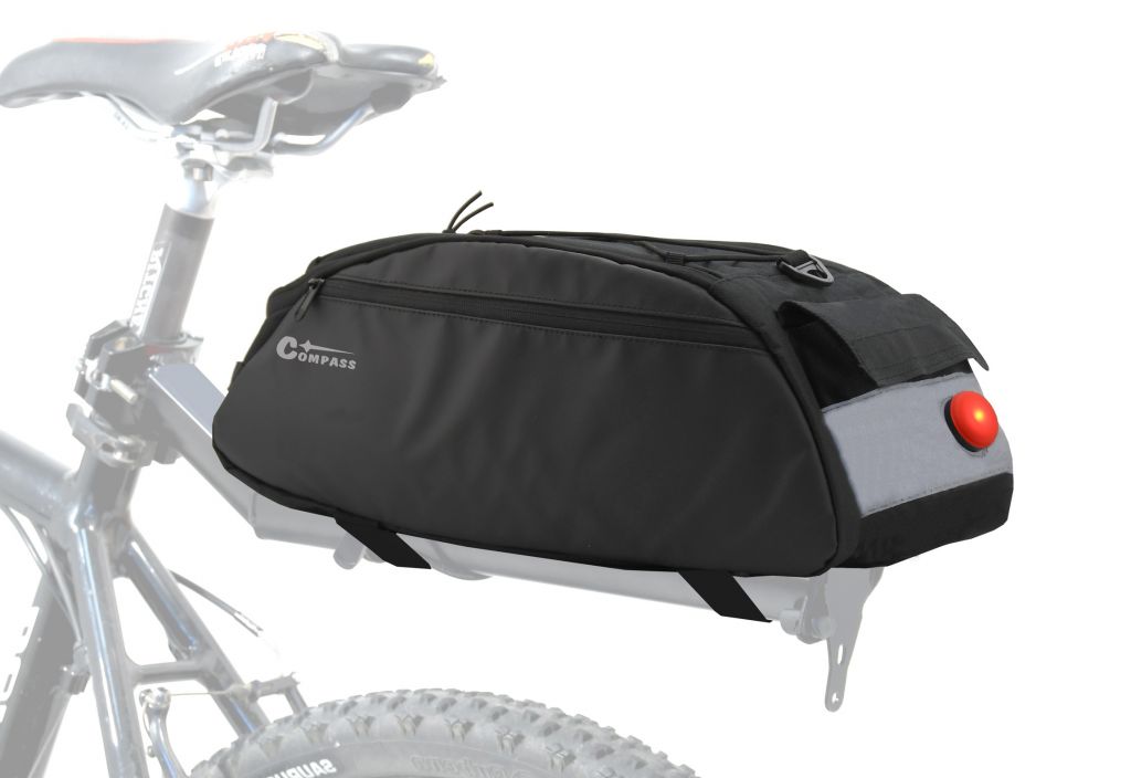 COMPASS Cyklotaška na zadní nosič + zadní LED světlo