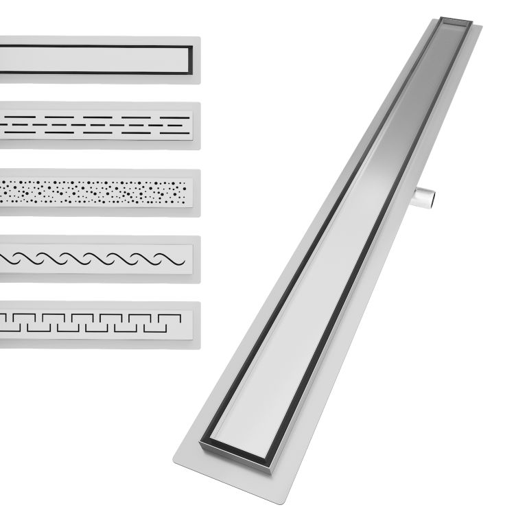 Aquamarin Sprchový podlahový žlab hladký, 40 cm