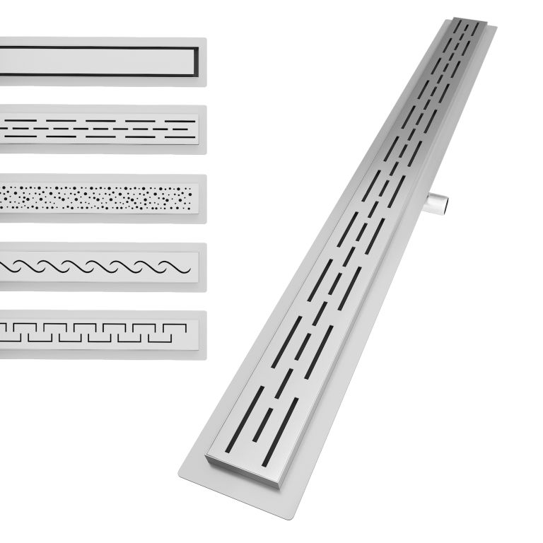 Aquamarin Sprchový podlahový žlab přerušovaný, 50 cm