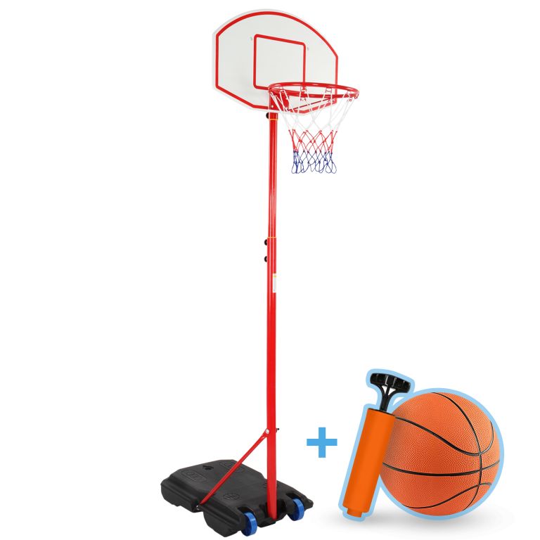 Levně Infantastic 74237 Basketbalový koš s kolečky, nastavitelný 113 - 236 cm