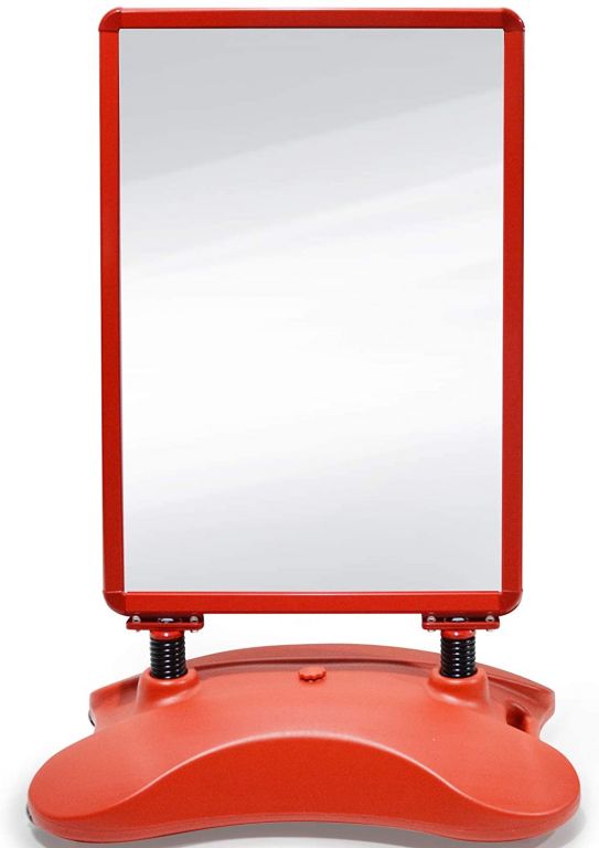 JAGO Reklamní stojan, červený, 635 x 1150 x 350 mm